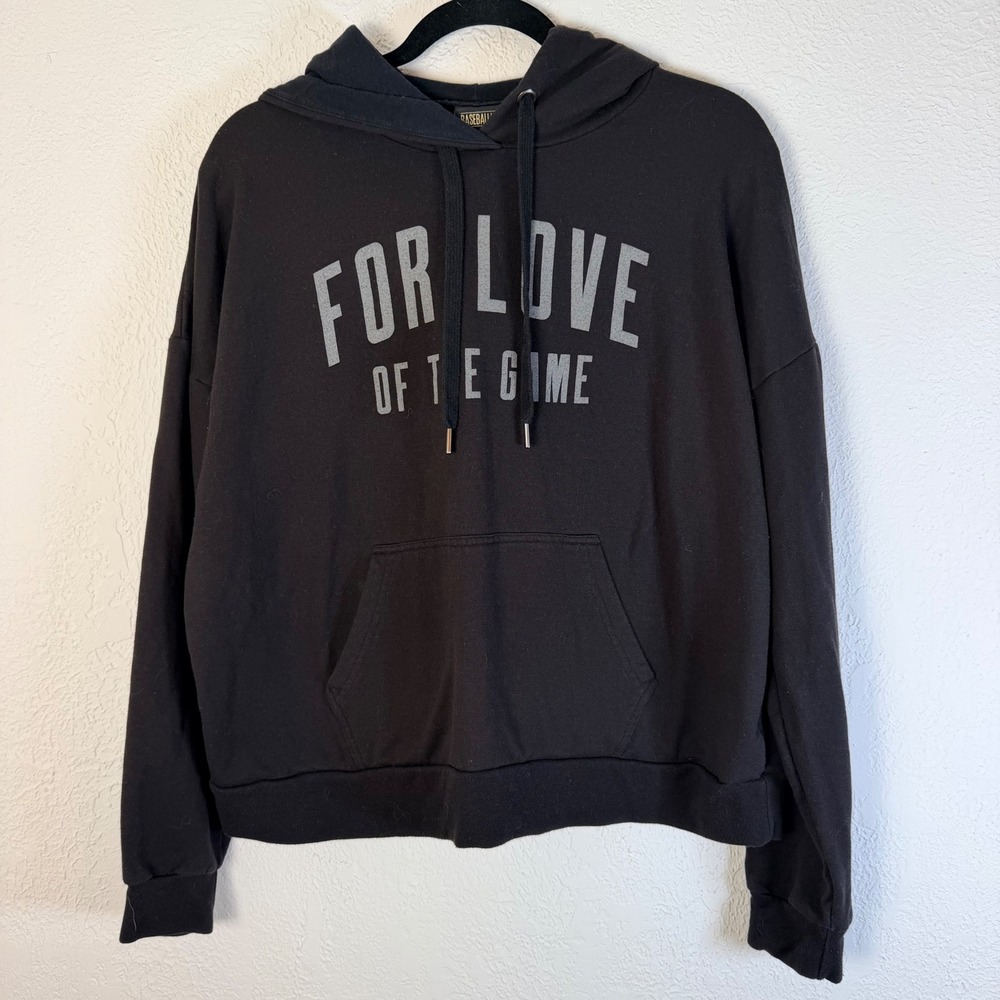 Baseballism Women's XL For Love of the Game Black Graphic Hoodie Sweatshirt